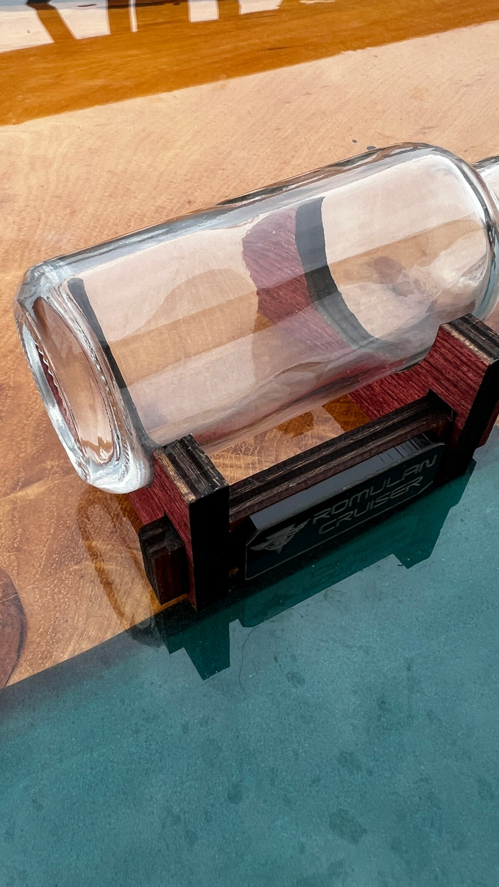 Star Trek Romulan Cruiser Cloaked in a Shot Bottle