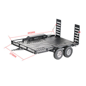 Powerhobby 1/10 CNC Machined Dual Axle Scale Truck Trailer Crawler Black