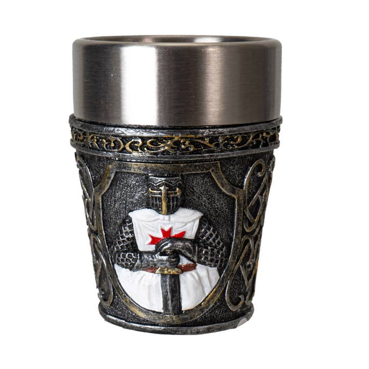 Medieval Knight Shot Glass - White