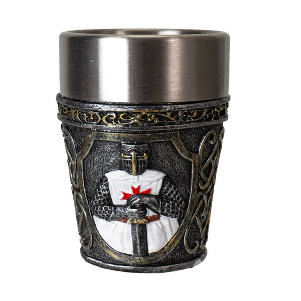 Medieval Knight Shot Glass - White