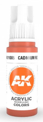 Black Forest® Hobby Supply Co AK Interactive 11085 Cadmium Red 3G Acrylic Paint 17ml Bottle — Glues, Paints, Tools > AK