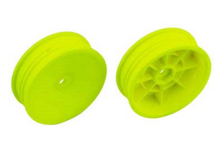 Associated 91758 2WD Slim Front Wheels 2.2 12mm Hex Yellow RC10B6 RC10B6D