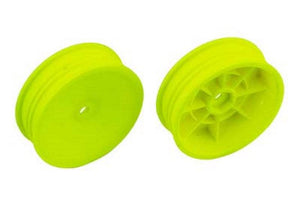 Associated 91758 2WD Slim Front Wheels 2.2 12mm Hex Yellow RC10B6 RC10B6D