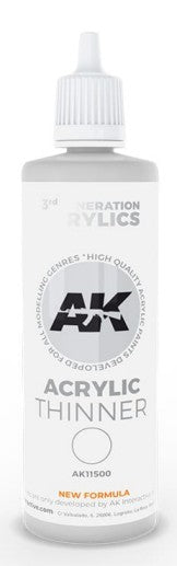 Black Forest® Hobby Supply Co AK Interactive 11500 3G Acrylic Thinner 100ml Bottle — Glues, Paints, Tools > AK Interactive