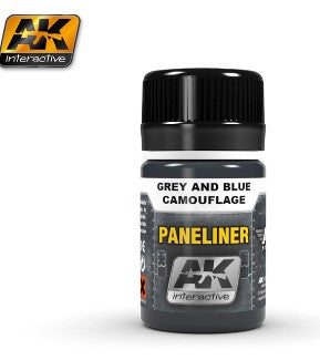 Black Forest® Hobby Supply Co AK Interactive 2072 Air Series: Panel Liner Grey & Blue Camouflage Enamel Paint — Glues,