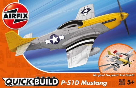Black Forest® Hobby Supply Co Airfix J6016 Quick Build Mustang P51D Aircraft (Snap) — Military Aircraft Kits > Airfix