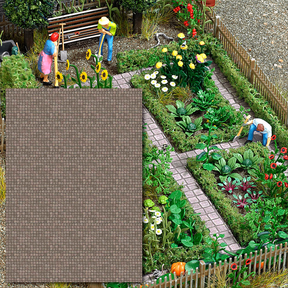 Busch 7427 HO Scale Natural Stone Pavement Panels, pkg(2)