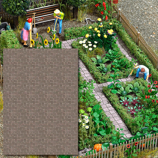Busch 7427 HO Scale Natural Stone Pavement Panels, pkg(2)
