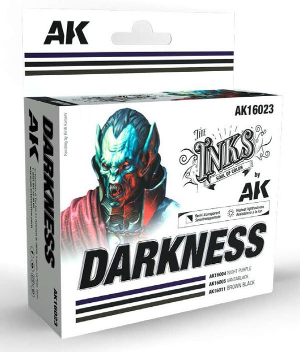 Black Forest® Hobby Supply Co AK Interactive 16023 Inks: Darkness Acrylic Set (3 Colors) 30ml Bottles — Paints, Tools,