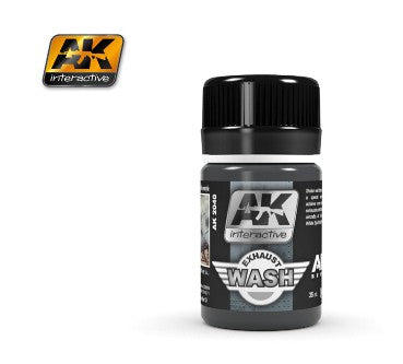 Black Forest® Hobby Supply Co AK Interactive 2040 Air Series: Exhaust Wash Enamel 35ml Bottle — Glues, Paints, Tools > AK