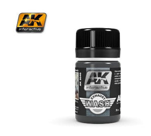 Black Forest® Hobby Supply Co AK Interactive 2040 Air Series: Exhaust Wash Enamel 35ml Bottle — Glues, Paints, Tools > AK