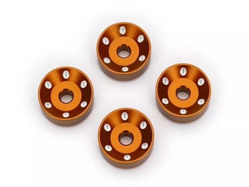 PowerHobby Traxxas 10257-ORNG (4) Wheel Washers Machined Aluminum Orange For Maxx Slash