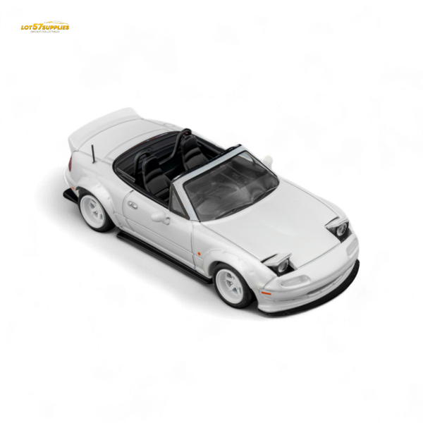 Microturbo Custom MX5 Rocket Bunny - Metallic White 1:64