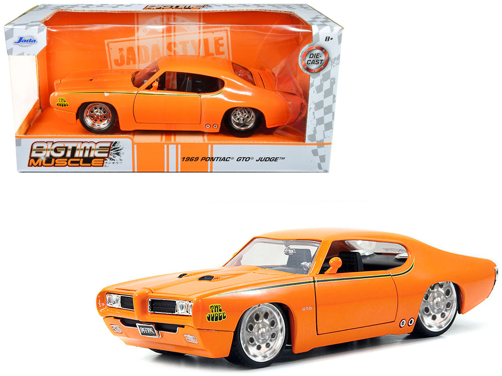 1969 Pontiac GTO Judge Pro Stock Orange 1/24 Diecast Car Model by Jada — physical