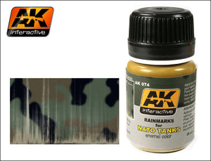 Black Forest® Hobby Supply Co AK Interactive 74 NATO Tank Rainmarks Enamel Paint 35ml Bottle — Glues, Paints, Tools > AK