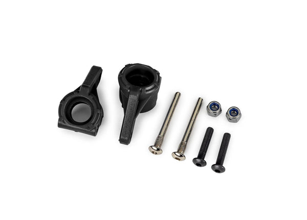 Traxxas 9137 Black Extreme Heavy-Duty Steering Blocks Slash Rsutler Jato Stampede