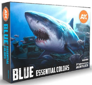 Black Forest® Hobby Supply Co AK Interactive 11618 Blue Essential 3G Acrylic Paint Set (6 Colors) 17ml Bottles — Glues,
