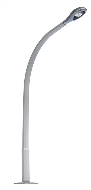 Busch 4126 HO Scale Curved Concrete Street Lamp, White LED