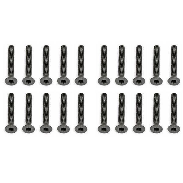 PowerHobby Associated 25204 Flat Head Hex Screw M3x16mm (20) RC8.2 ProLite Rival RC10B5 SC8 — SC8 Parts