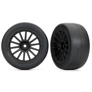 Traxxas 9374 Front Tires w/ Multi-Spoke Blk Wheels (2) Toyota GR Supra 4-Tec 3.0