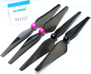 Gemfan DJI Phantom 2 Vision+ Carbon Fiber 9443 CW CCW Self Tightening Propellers