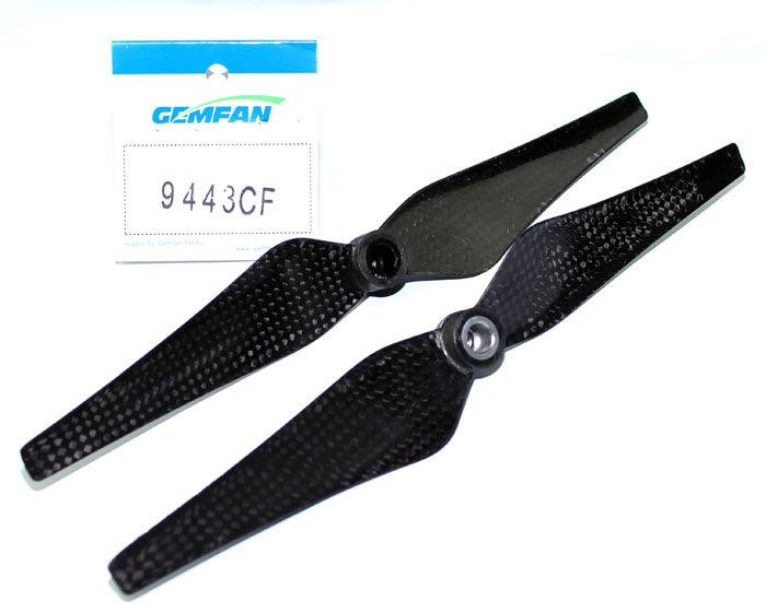Gemfan 9x4 9" DJI Phantom 2 Vision+ 9443 Carbon Fiber CW CCW Props self-lock