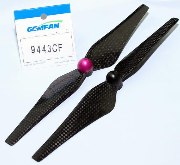Gemfan 9x4 9" DJI Phantom 2 Vision+ 9443 CW CCW Carbon Fiber Props self-lock