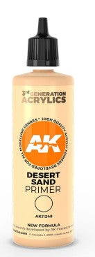 Black Forest® Hobby Supply Co AK Interactive 11248 Desert Sand 3G Acrylic Primer 100ml Bottle — Paints, Tools, Supplies > AK