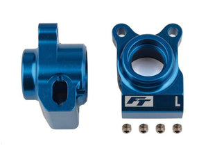 Associated 91877 RC10B6.2 Factory Team Rear Hubs Blue Aluminum