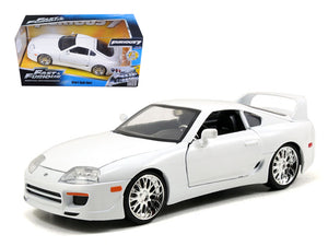 Brian's Toyota Supra White "Fast & Furious" Movie 1/24 Diecast Model Car by Jada — physical