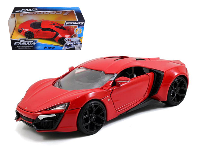 Lykan Hypersport Red "Fast & Furious 7" (2015) Movie 1/24 Diecast Model Car by Jada — physical
