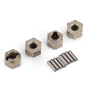 Traxxas 9750A TRX-4M Steel Wheel Hubs 7mm Hex (4) w/ Axle Pins (8) - Echo Six Hobbies