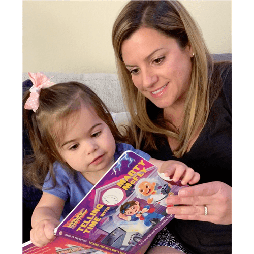 Back to the Future™ 'Back to the Future: Telling Time With Marty McFly' children's board book [2020] — Hardcover Book