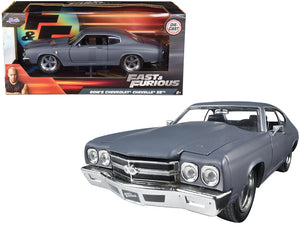 Dom's Chevrolet Chevelle SS Matt Gray "Fast & Furious" Movie 1/24 Diecast Model Car by Jada — physical