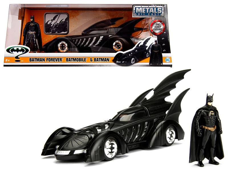 1995 Batman Forever Batmobile with Diecast Batman Figure 1/24 Diecast Model Car by Jada — physical