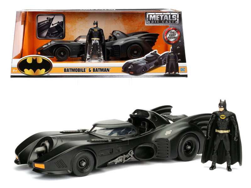 1989 Batmobile with Diecast Batman Figure 1/24 Diecast Model Car by Jada — physical