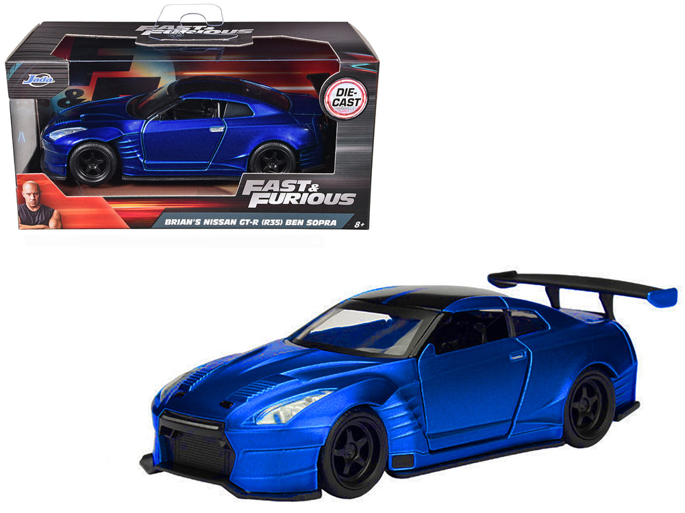 Brian's 2009 Nissan GTR R35 Blue Ben Sopra "Fast & Furious" Movie 1/32 Diecast Model Car by Jada — physical