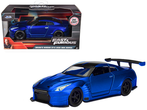Brian's 2009 Nissan GTR R35 Blue Ben Sopra "Fast & Furious" Movie 1/32 Diecast Model Car by Jada — physical