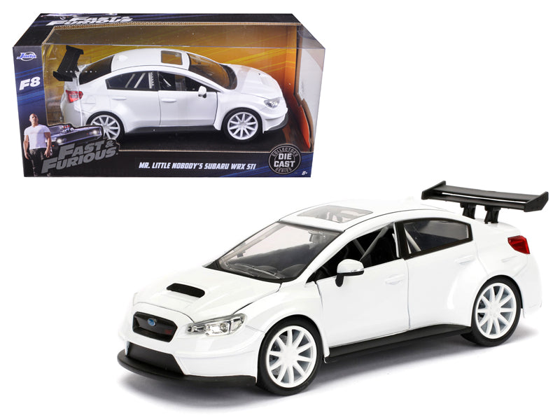 Mr. Little Nobody's Subaru WRX STI White "Fast & Furious F8: The Fate of the Furious" Movie 1/24 Diecast Model Car by Jada —