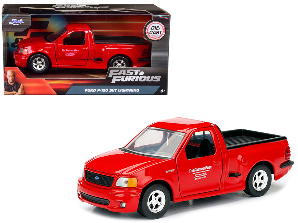 Brian's 1999 Ford F-150 SVT Lightning Pickup Truck Red "Fast & Furious" Movie 1/32 Diecast Model Car by Jada — physical