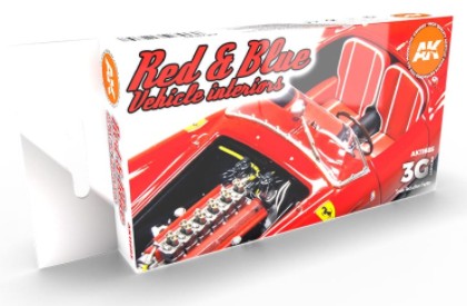 Black Forest® Hobby Supply Co AK Interactive 11685 Cars & Civil Vehicles Series: Red & Blue Interiors 3G Acryl — Glues,
