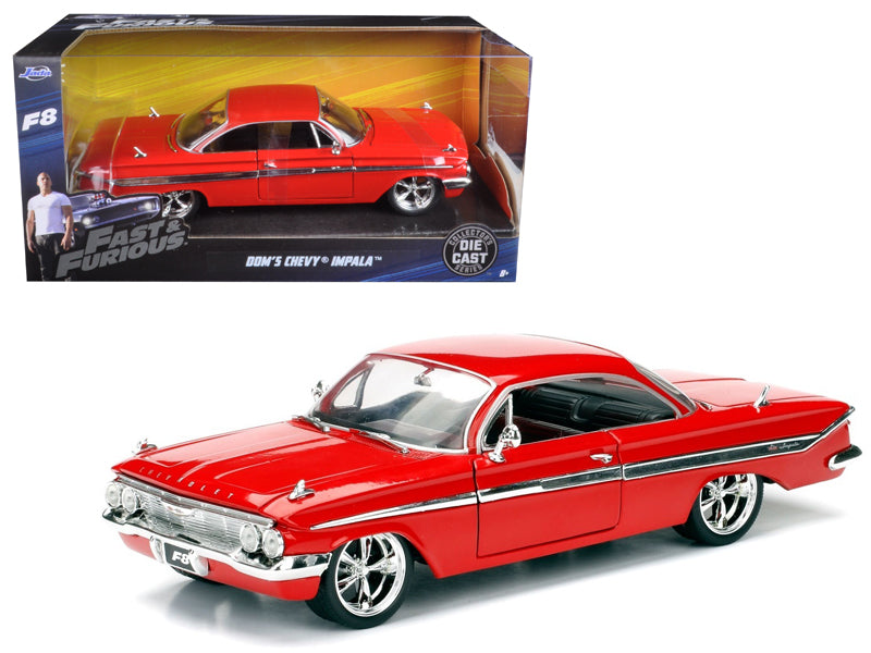 Dom's Chevrolet Impala Red "Fast & Furious F8: The Fate of the Furious" (2017) Movie 1/24 Diecast Model Car by Jada —