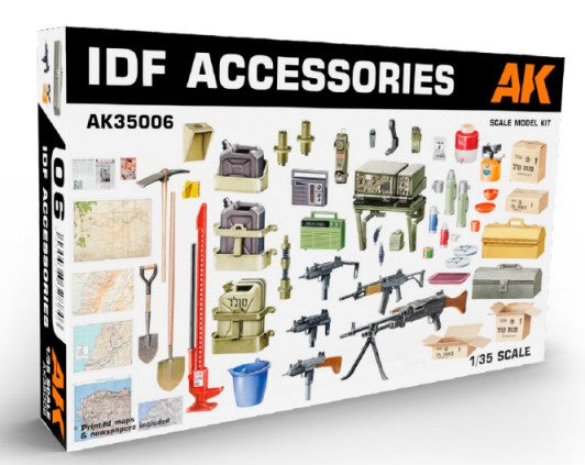 Black Forest® Hobby Supply Co AK Interactive 35006 1/35 IDF Accessories (Plastic Kit) — Paints, Tools, Supplies > AK