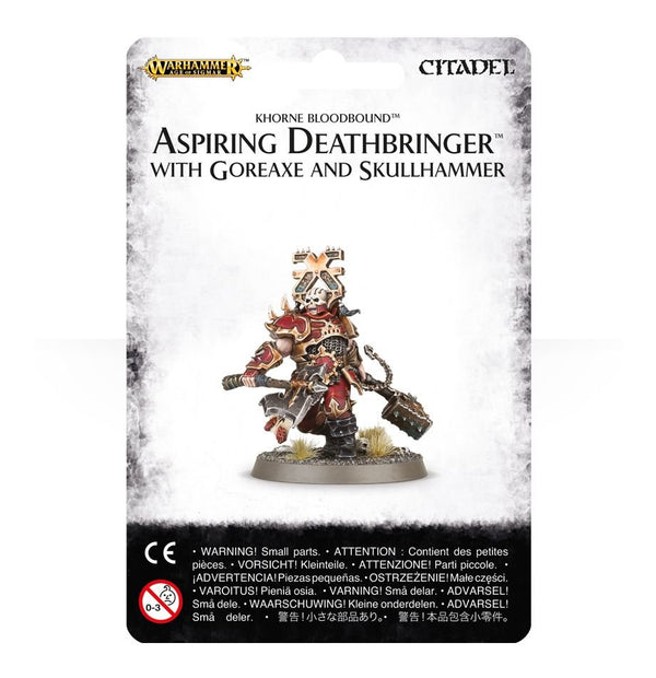 Little Shop of Magic Warhammer: Blades of Khorne - Aspiring Deathbringer with Goreaxe and Skullhammer — Miniatures