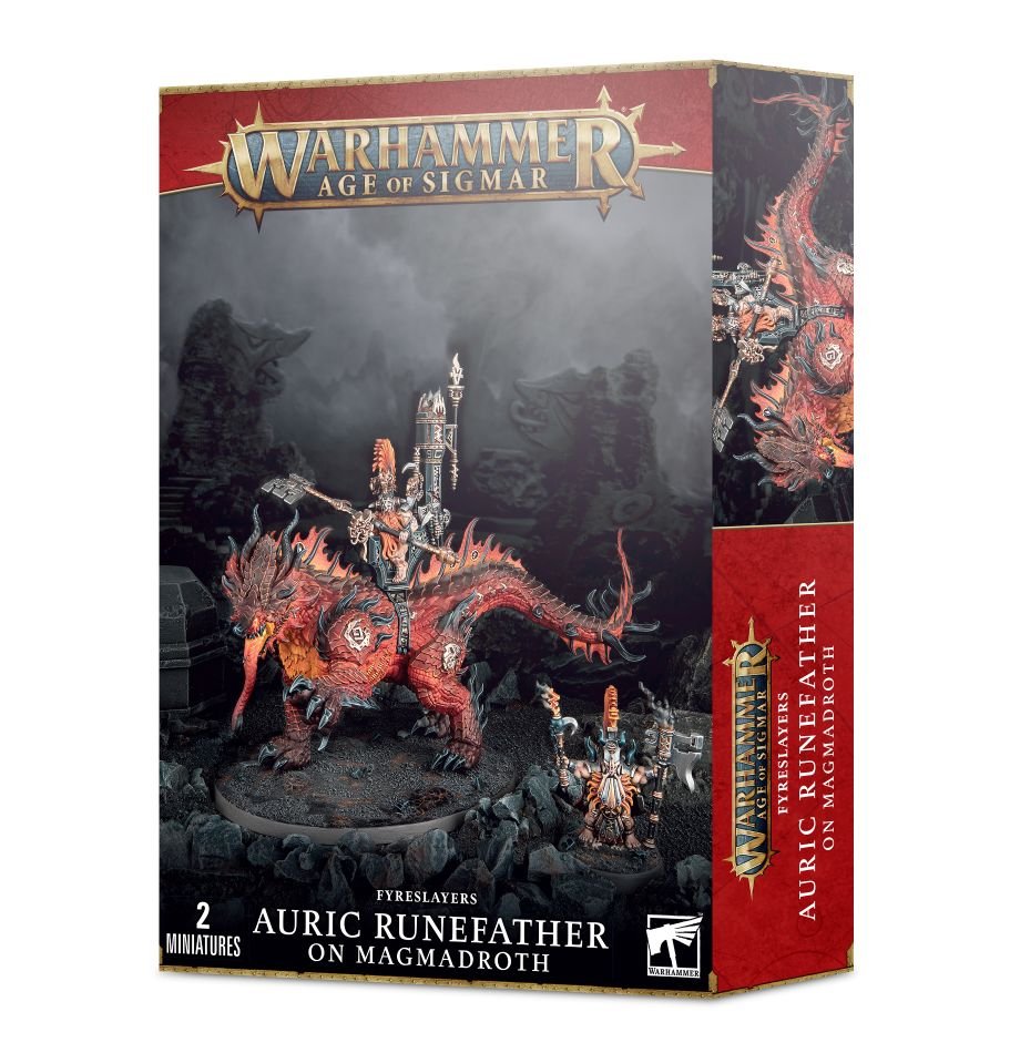 Little Shop of Magic Warhammer: Fyreslayers - Auric Runefather on Magmadroth — Miniatures