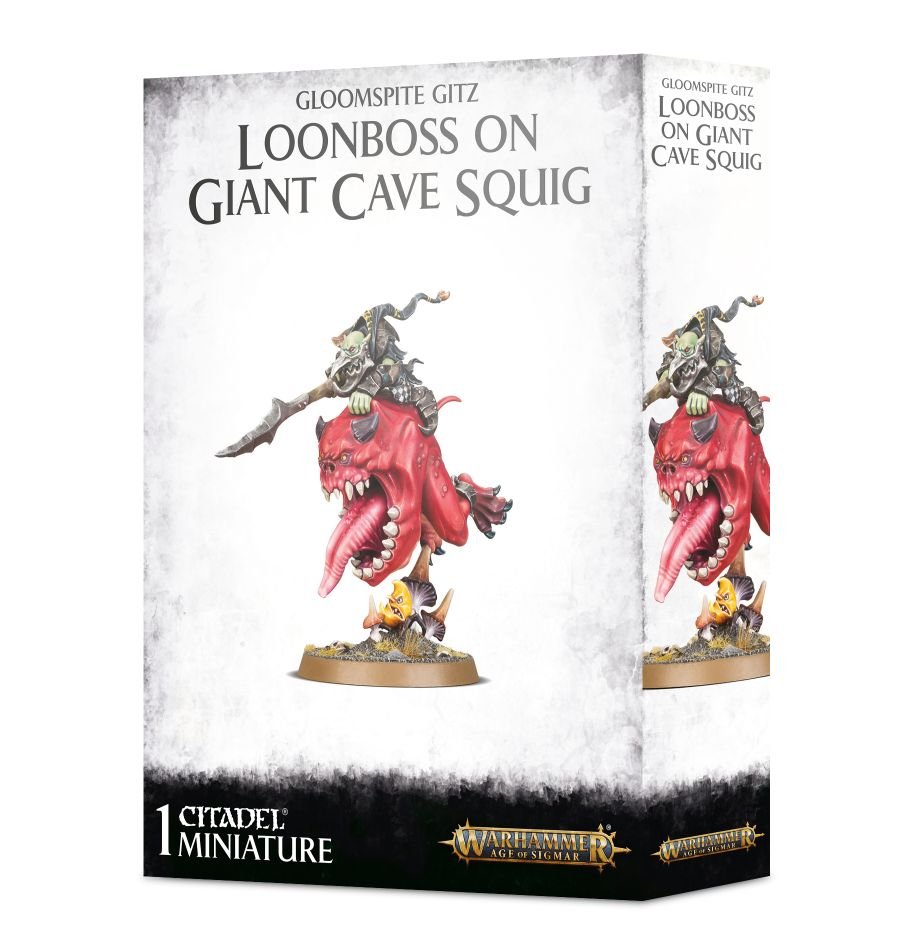 Little Shop of Magic Warhammer: Gloomspite Gitz - Loonboss on Giant Cave Squig — Miniatures