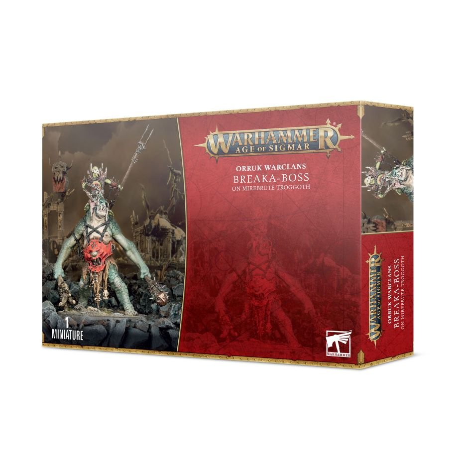 Little Shop of Magic Warhammer: Orruk Warclans - Breaka-boss on Mirebrute Troggoth — Miniatures