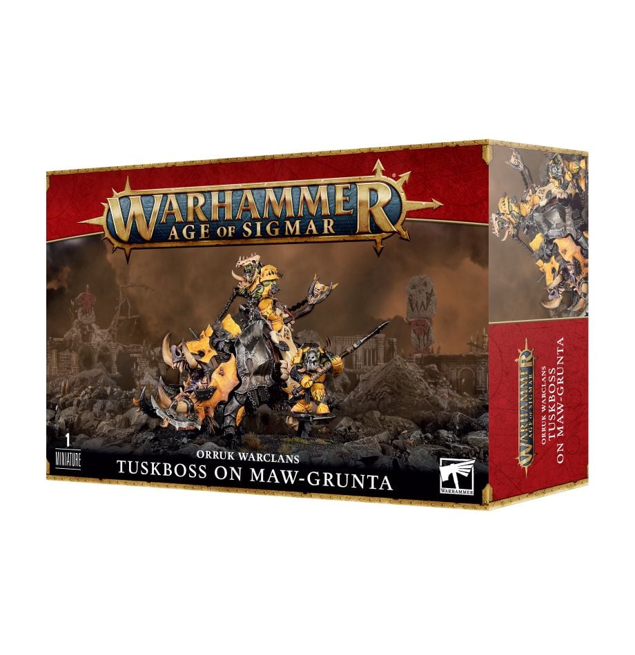 Little Shop of Magic Warhammer: Orruk Warclans - Tuskboss on Maw-grunta — Miniatures