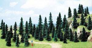 Busch 6497 HO/TT Scale Pine Tree Assortment, pkg(50)
