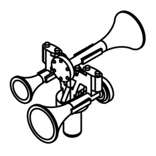 Athearn ATH02033 HO Scale Nathan P-3 Horn Set (3)